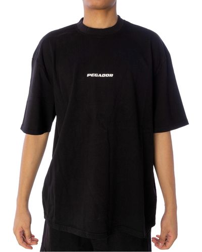 PEGADOR Colne Logo Oversized Tee T-Shirt (1-tlg) - Schwarz
