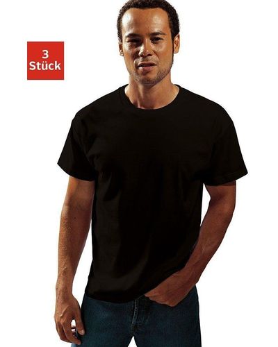 H.i.s. T-Shirt (Packung, 3-tlg) aus Baumwolle perfekt als Unterziehshirt - Schwarz