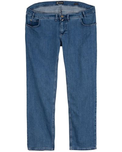 Adamo Bequeme XXL Jeans untersetzte Größe mittelblau Colorado