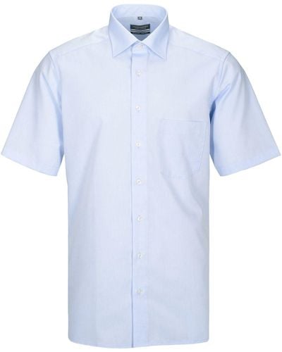 COMMANDER Blusenshirt NOS-Cityhemd Modern F.1/2 Arm - Blau