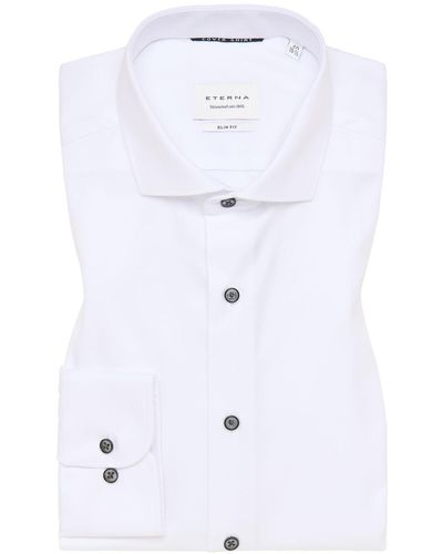 Eterna Cover Shirt Twill Hemd - Slim Fit - Businesshemd - Blickdicht - Weiß