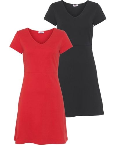 Flashlights A-Linien-Kleid (2-tlg) aus Jersey NEUE KOLLEKTION - Rot