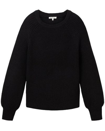 Tom Tailor Sweatshirt crew neck pullover, deep black - Schwarz