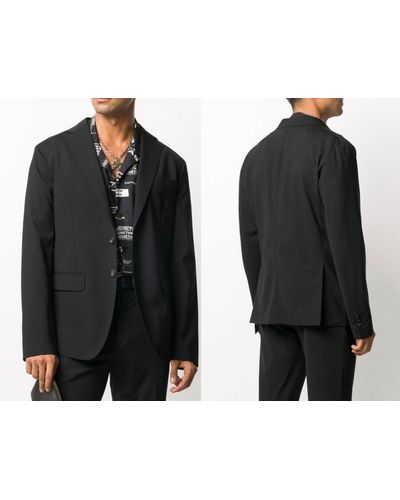DSquared² MANCHESTER CITY Made in Italy Blazer Sakko Anzug Jacke Suit - Schwarz