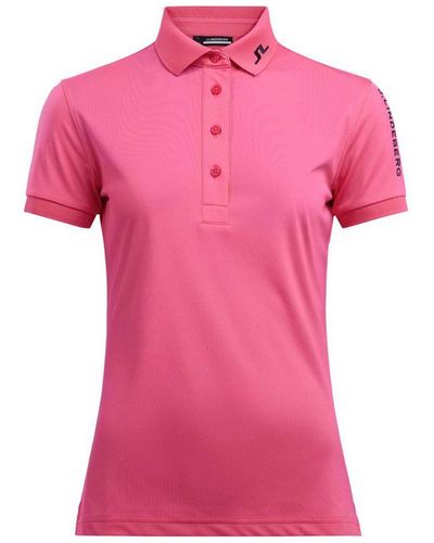 J.Lindeberg . Poloshirt Tour Tech Golf Polo Hot Pink