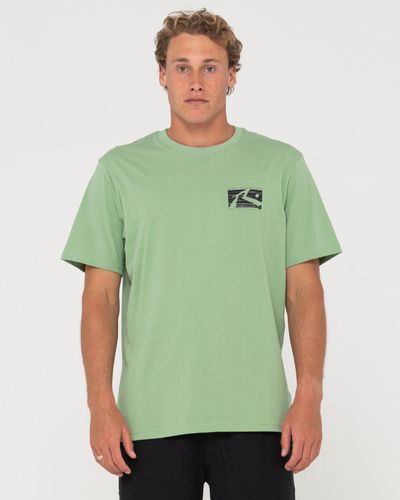 Rusty T-Shirt R DOT SHORT SLEEVE TEE - Grün