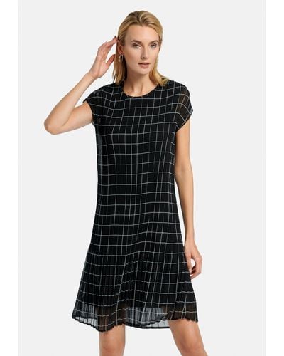 Uta Raasch Abendkleid Sleeveless dress with check pattern . - Schwarz