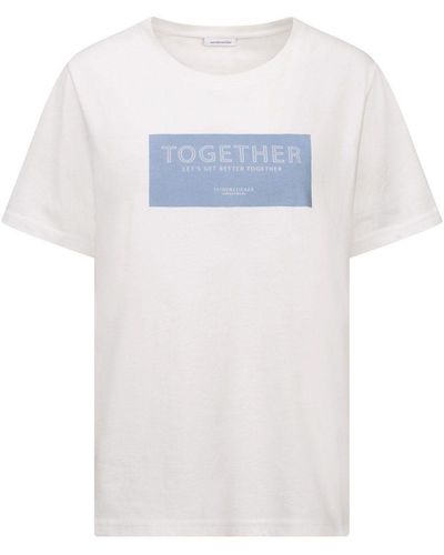 Seidensticker Kurzarmshirt T-Shirt Statement TOGETHER 514050 - Weiß