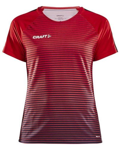 C.r.a.f.t T-Shirt Pro Control Stripe Jersey - Rot