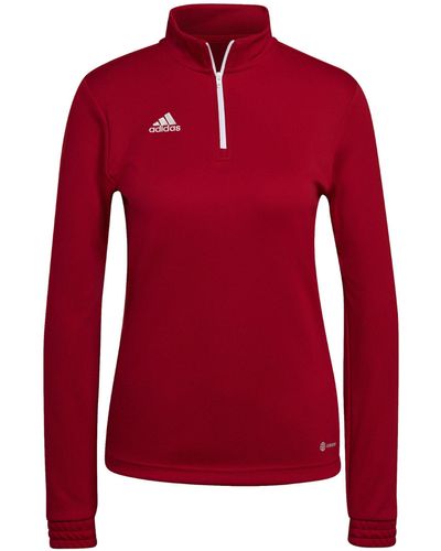 adidas Fußball - Teamsport Textil - Sweatshirts Entrada 22 HalfZip Sweatshirt - Rot