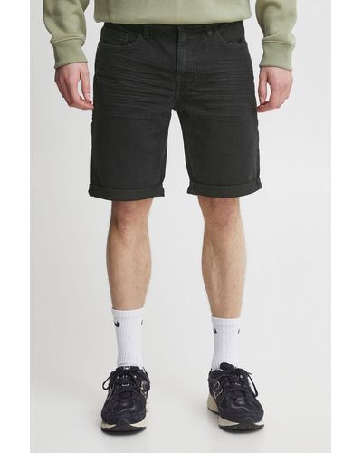 Blend Jeansshorts Denim Capri Jeans Shorts 3/4 Bermuda Hose 5087 in Schwarz - Grau
