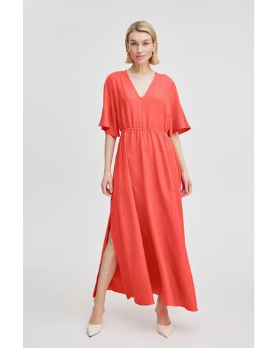 B.Young A-Linien-Kleid BYGAIYA LONG DRESS - Rot