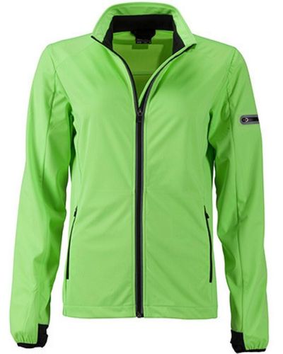 James & Nicholson Softshelljacke Ladies` Sports Softshell Jacket - Grün