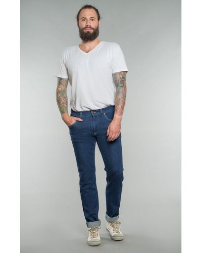 Feuervogl Jeans fv-Fi:nn, , jeans 5-Pocket-Style, Medium Waist, Slim Fit - Blau