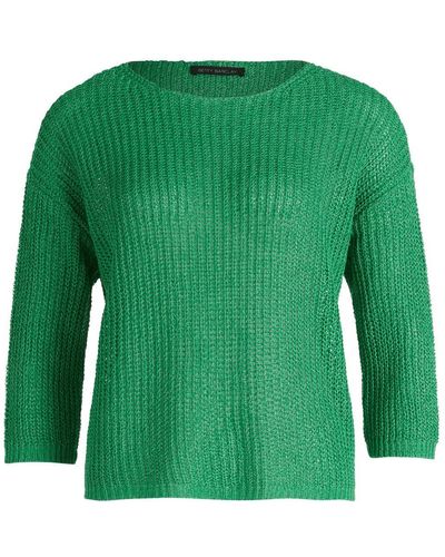 Betty Barclay Sweatshirt Strickpullover Kurz 3/4 Arm, Ming Green - Grün