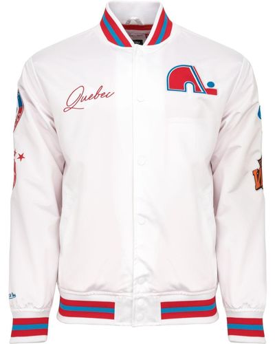 Mitchell & Ness Collegejacke City Collection Satin Quebec Nordiques - Pink