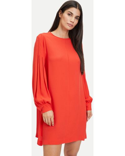 Tamaris A-Linien-Kleid mit Rundhalsausschnitt- NEUE KOLLEKTION - Rot