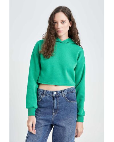 Defacto Sweatshirt - Grün