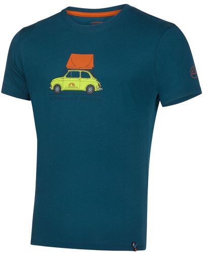 La Sportiva T-Shirt Cinquecento M aus 100% organischer Baumwolle - Blau