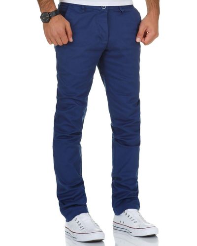REPUBLIX Chinohose ANDREW Jeans Hose im Regular Slim-Fit Schnitt - Blau
