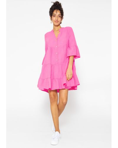 SassyClassy Sommer Shorts mit Leo-Print 100 % Baumwolle - Pink