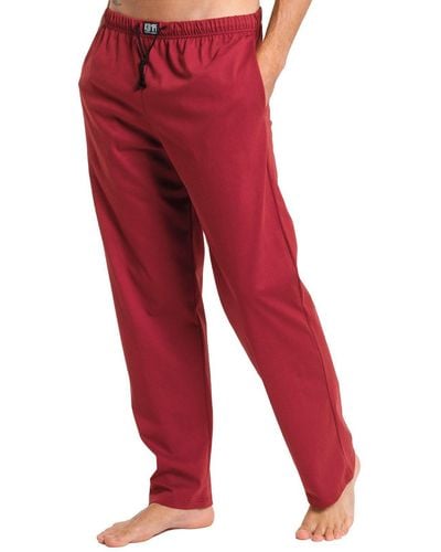 KUMPF Loungehose Pyjamahose Bio Cotton (Stück, 1-tlg) hohe Markenqualität - Rot