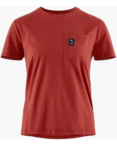 Klättermusen T-Shirt Runa Pocket SS Tee W's - Rot