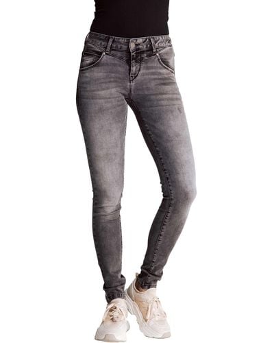 Zhrill Fit- Skinny Jeans DONDI Black angenehmer Tragekomfort - Grau