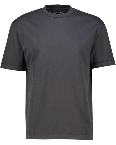 Marc O' Polo T-Shirt aus Bio-Baumwolle Relaxed Fit (1-tlg) - Schwarz