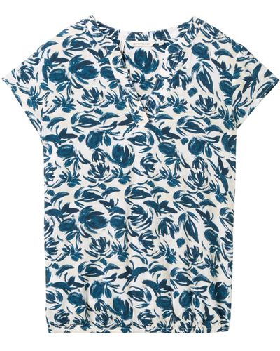 Tom Tailor Langarmbluse blouse printed - Blau