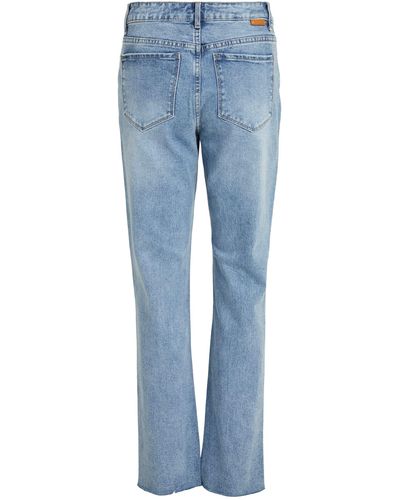 Vila Regular-fit-Jeans Vistray (1-tlg) Plain/ohne Details, Weiteres Detail - Blau