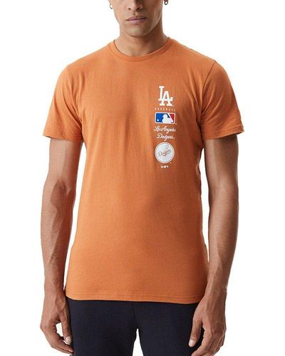 KTZ Print-Shirt STACK LOGO MLB Los Angeles Dodgers - Orange