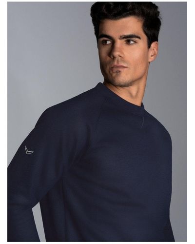 Trigema Sweatshirt mit angerauter Innenseite - Blau