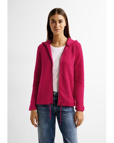 Cecil Langarmshirt TOS Big Cable Shirt Jack - Pink
