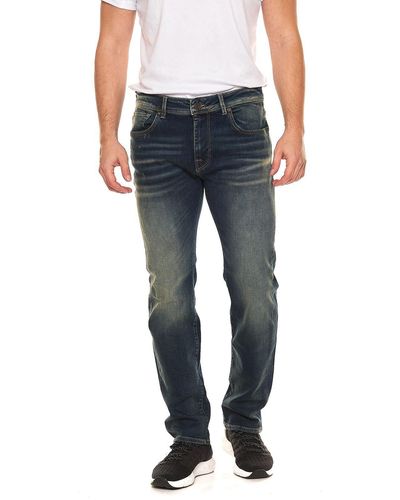 SELECTED Stoffhose Fit-Jeans 16058824 Slim-Leon 6105 Denim-Hose Blau