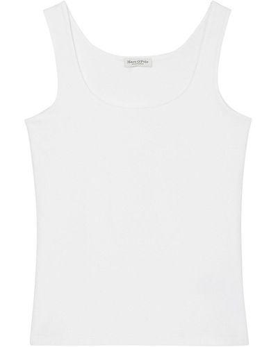 Marc O' Polo T-Shirt Top, round neck, double layered, ti - Weiß