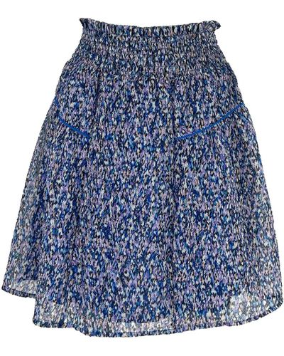 Dante6 A-Linien-Rock D6Lucky star mini print skirt - Blau