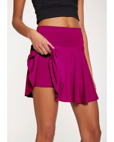 vivance active Skort -Tellerrock mit integrierter Shorts für Fitness, Sport und Freizeit - Pink
