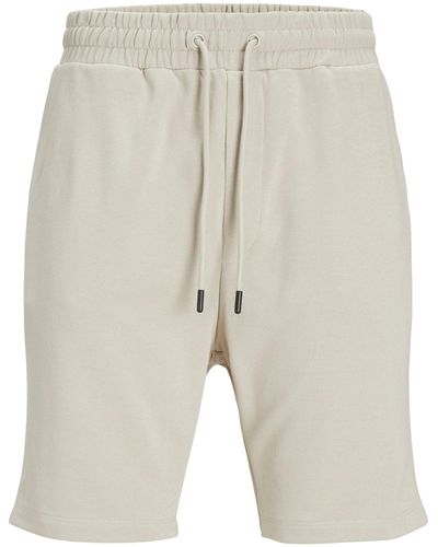 Jack & Jones Sweatshorts Bermuda Sweat Shorts Kurze Komfort Fit Hose 7549 in Sand - Mehrfarbig
