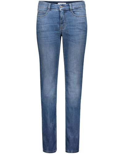 M·a·c Stretch-Jeans ANGELA authentic mid blue used 5240-97-0380L-D640 - Blau