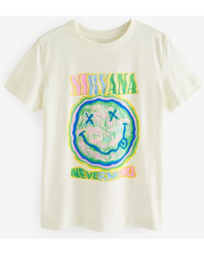 Next Lizensiertes T-Shirt, Nirvana (1-tlg) - Blau