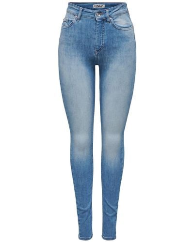 ONLY 7/8-Jeans (1-tlg) Plain/ohne Details - Blau