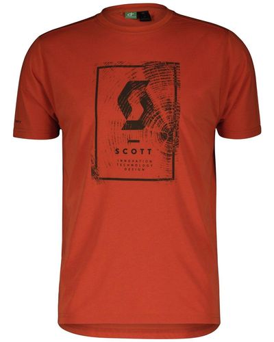 Scott Defined Dri T-Shirt mit großem Print auf der Brust - Rot