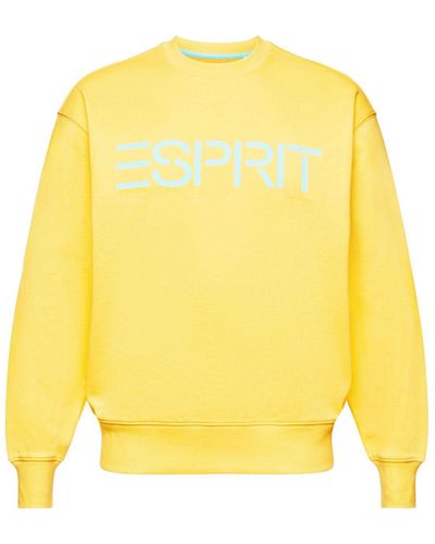 Esprit Logo-Sweatshirt mit Rundhalsausschnitt (1-tlg) - Gelb