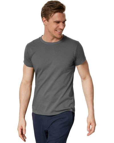 dressforfun T-Shirt Männer Rundhals - Grau