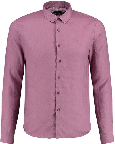 Key Largo Langarmhemd Leinenhemd MSH LUIS / SOLID Langarm (1-tlg) - Pink