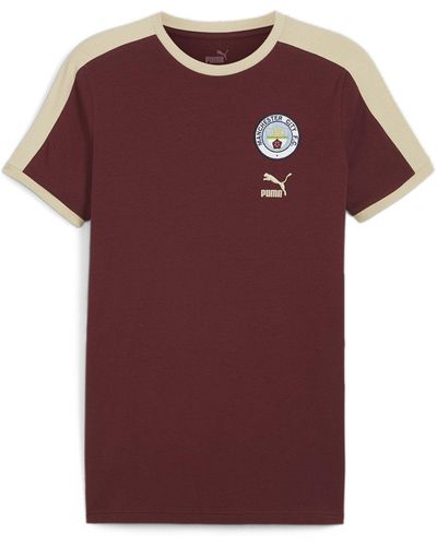 PUMA Manchester City F.C. ftblHeritage T7 T-Shirt - Lila