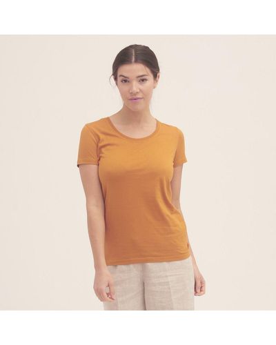 Living Crafts T-Shirt FRIEDA Schicker Allrounder für alle Lebenslagen - Orange