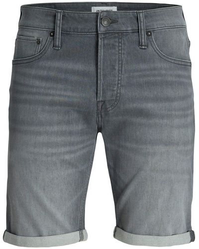 Jack & Jones & Jeans-Shorts JjiRick Bermuda kurze Hose - Grau