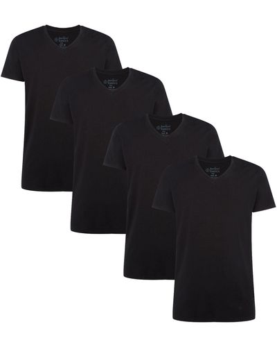 Bamboo Basics T-Shirt KATE, 4er Pack - Unterhemd - Schwarz